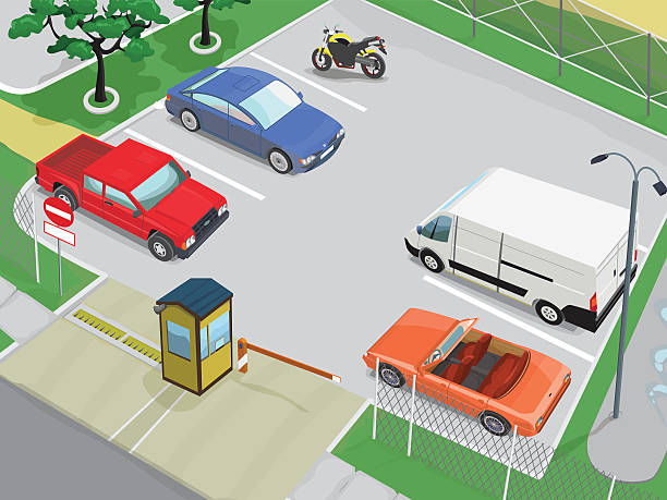 Parking place vector art illustration