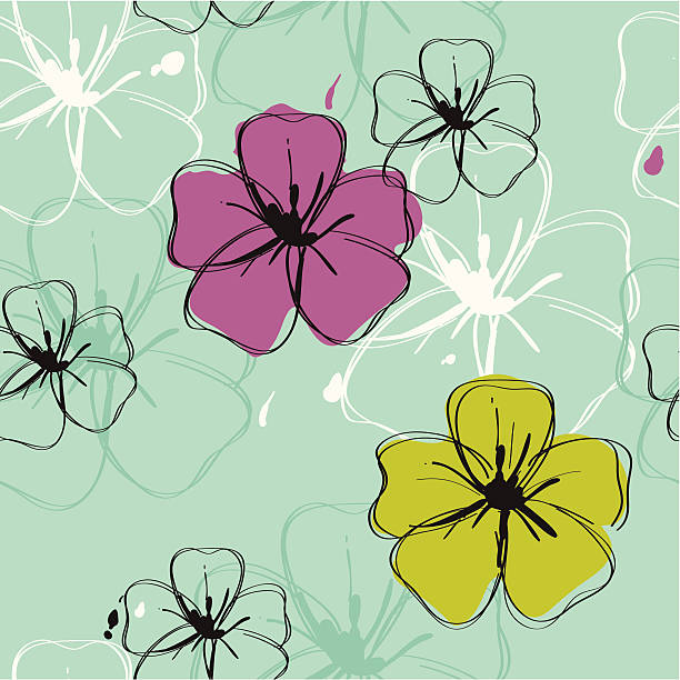 Motif floral moderne - Illustration vectorielle