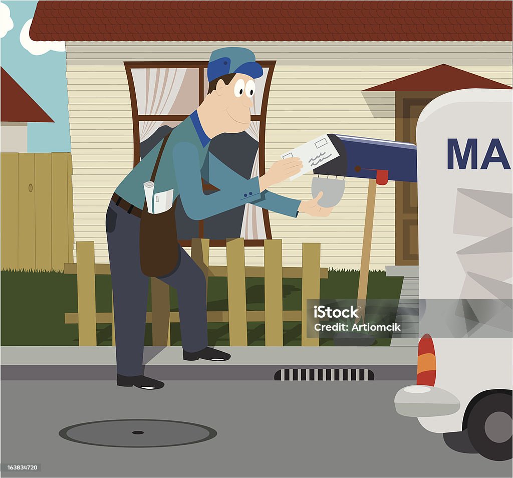 Mailman Stock Mailman Stock Illustration - Download Image Now - Adult, Communication ...