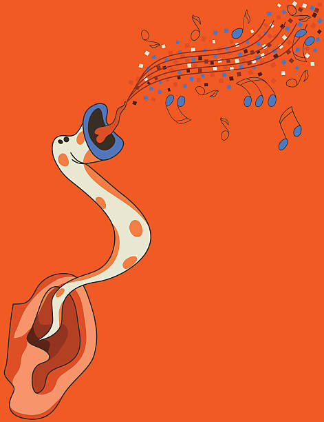 Earworm vector art illustration