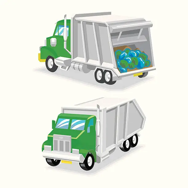 Vector illustration of Garbage Truck