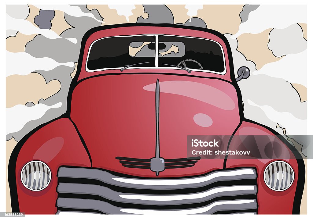 Przyspieszenie retro Samochód - Grafika wektorowa royalty-free (Grafika wektorowa)