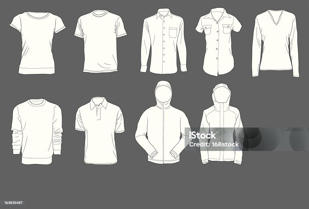 Modelo de camisa - Royalty-free Camisa Pólo arte vetorial