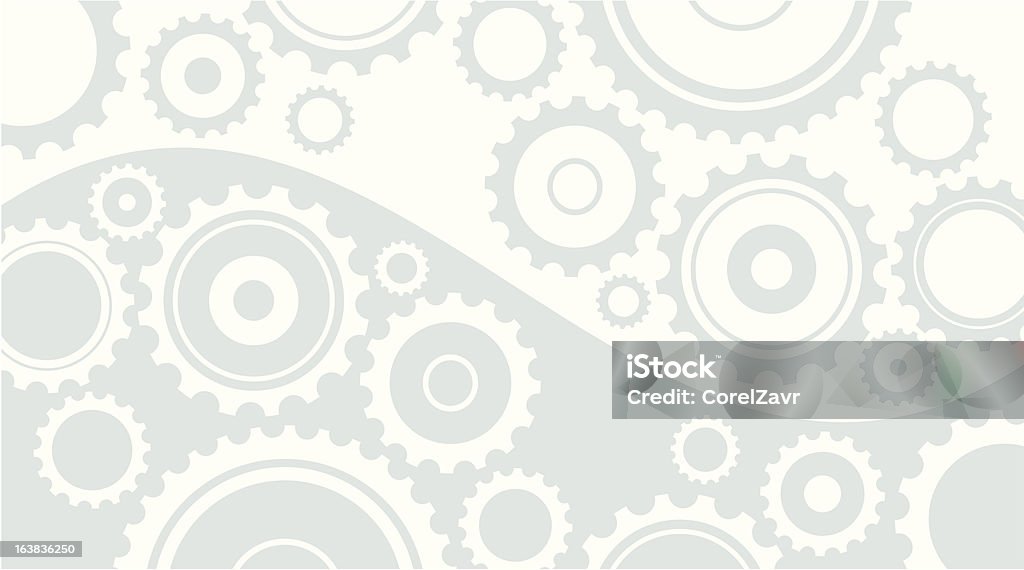 Gear and Cogwheels Horizontal abstract light gray background in technical style with gear and cogwheels Abstract stock vector
