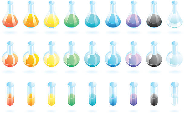 Chemical glass vector art illustration