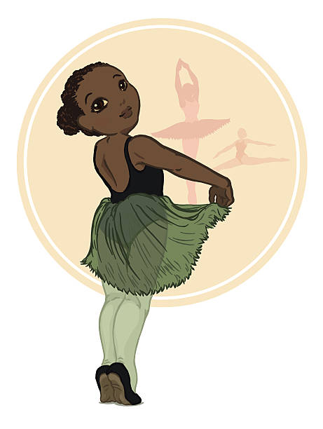 Ballerina Girl vector art illustration