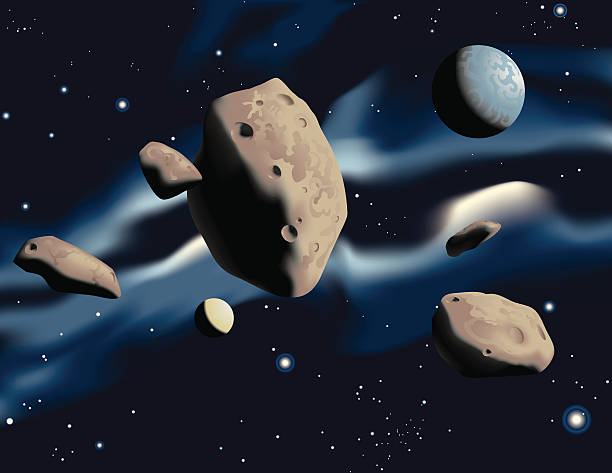 Asteroids – artystyczna grafika wektorowa