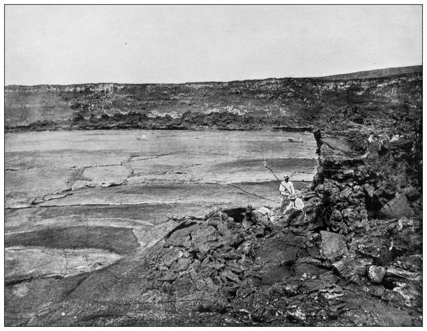 istock Hawaii, antique photo: Crater Basin, Kilauea 1638367400