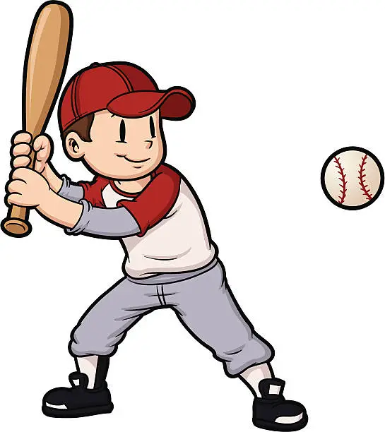 Vector illustration of Baseball boy