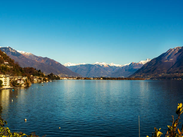 istock Wide-angle view of Lake Maggiore 1638371629