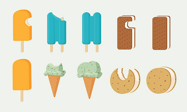 아이스크림 분류 - ice cream sandwich stock illustrations