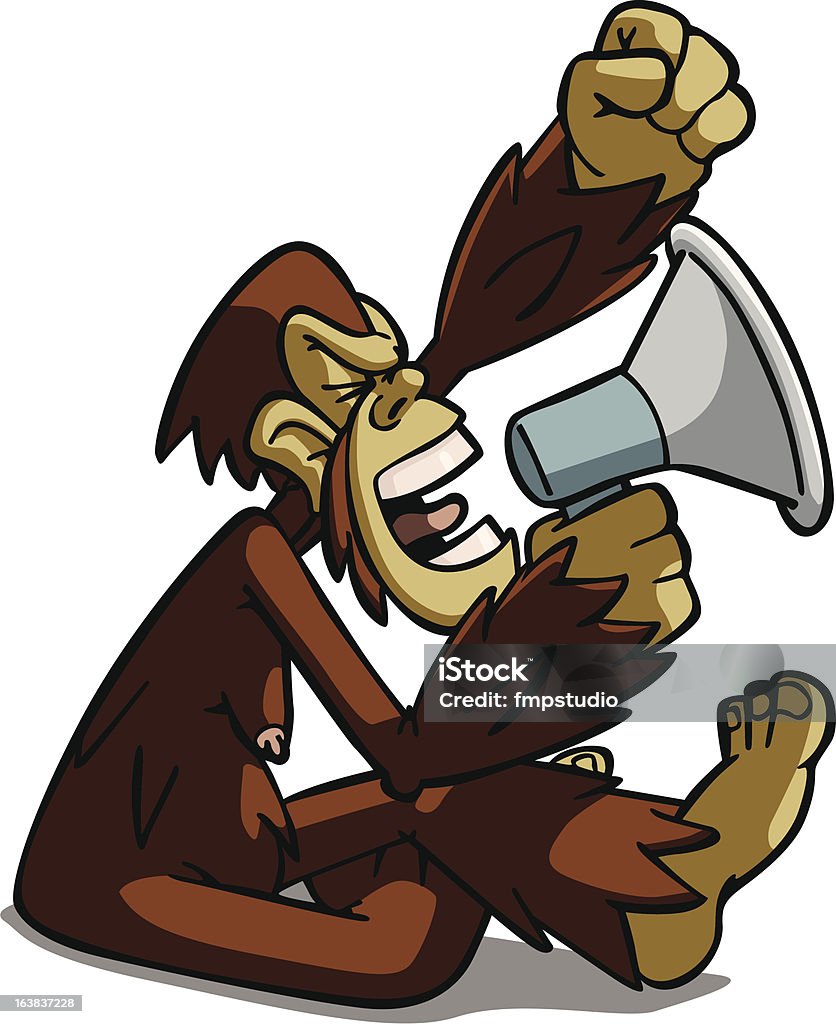 Scimmia parlare - arte vettoriale royalty-free di Comunicazione