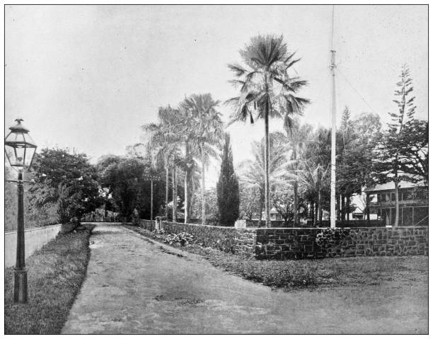 istock Hawaii, antique photo: Street in Hilo 1638374964