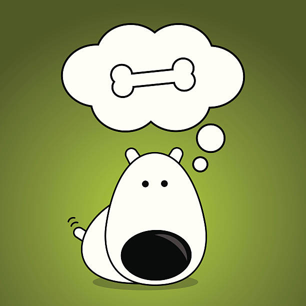 illustrations, cliparts, dessins animés et icônes de chiot os - thought bubble dog dog bone cartoon