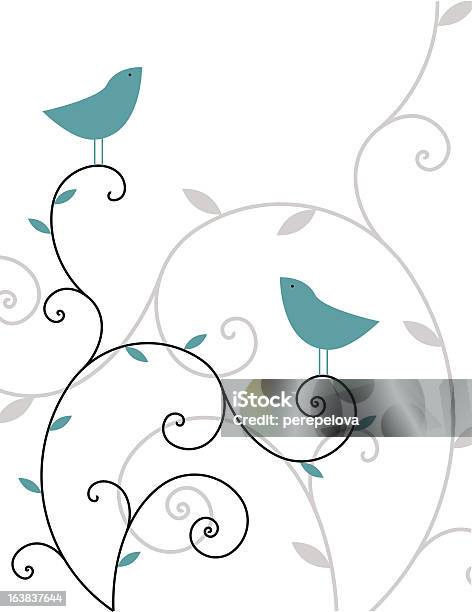 Miłość Ptaki - Stockowe grafiki wektorowe i więcej obrazów Dwa zwierzęta - Dwa zwierzęta, Gałąź - część rośliny, Ptak