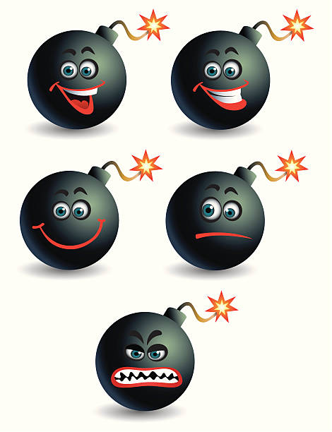 cartoon Bomb vector art illustration