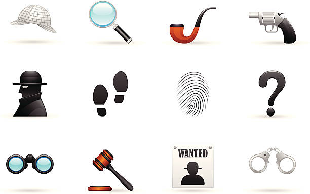 Detective Icon Set Detective Icon Were Designed For Your Website Or Application sherlock holmes icon stock illustrations