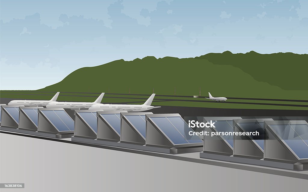 공항 타막 - 로열티 프리 고정됨 벡터 아트