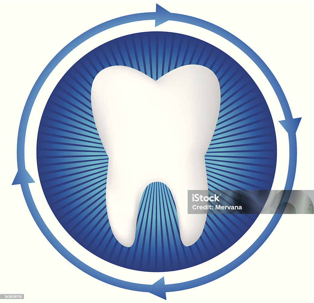 Tooth - Lizenzfrei Blau Vektorgrafik