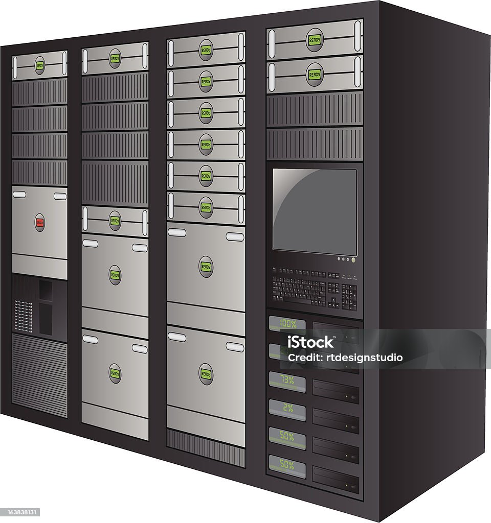 Computer Server Stock Illustration - Download Image Now - Computer ...