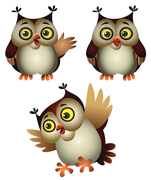 Owl Cartoon vector art illustration