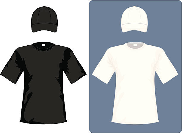 cap and shirt vector art illustration