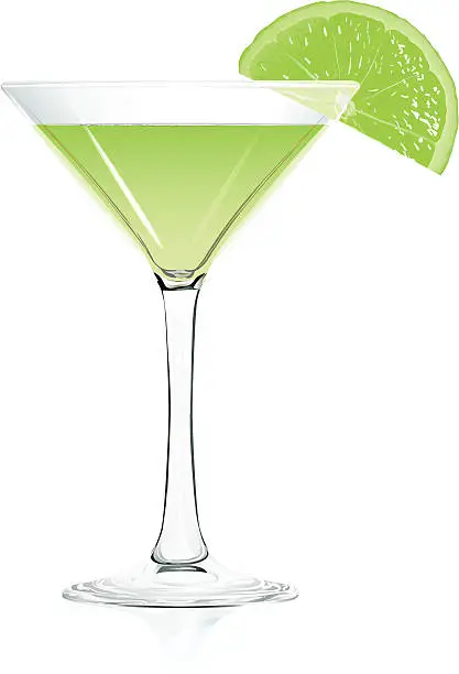 Vector illustration of Cocktail glass