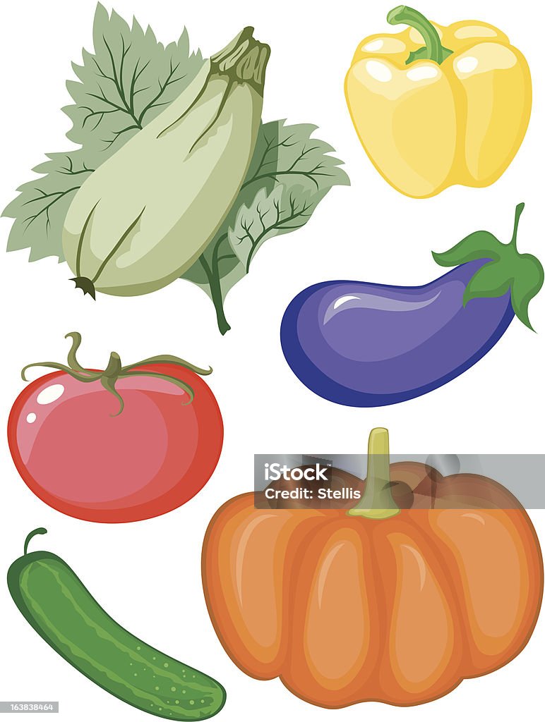 Conjunto de verduras - arte vectorial de Alimento libre de derechos