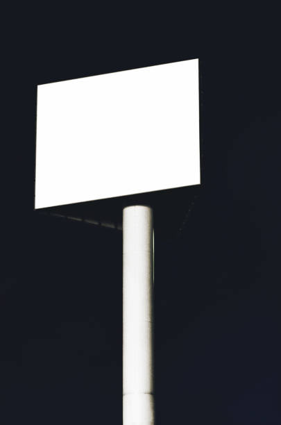 the pillar billboard at night stock photo