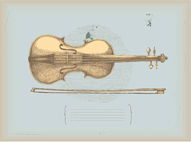 Violin drawing- music instrument