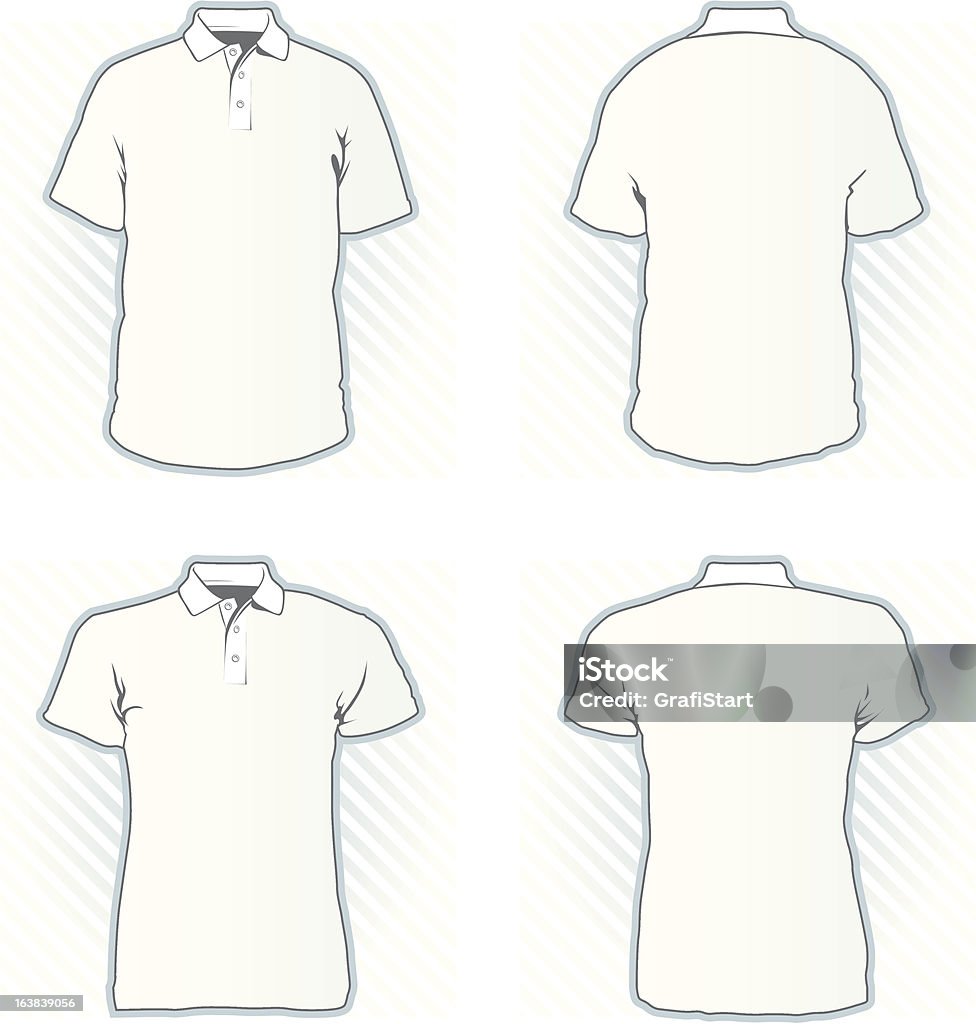 Polo di modello di progetto set - arte vettoriale royalty-free di Abbigliamento