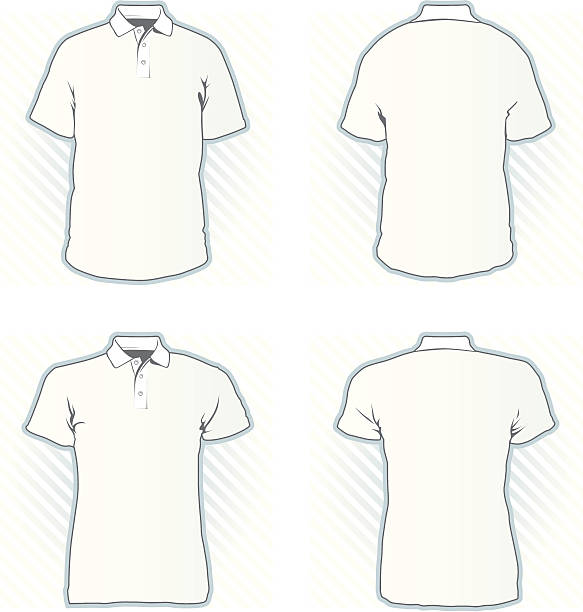 Polo shirt design template set vector art illustration