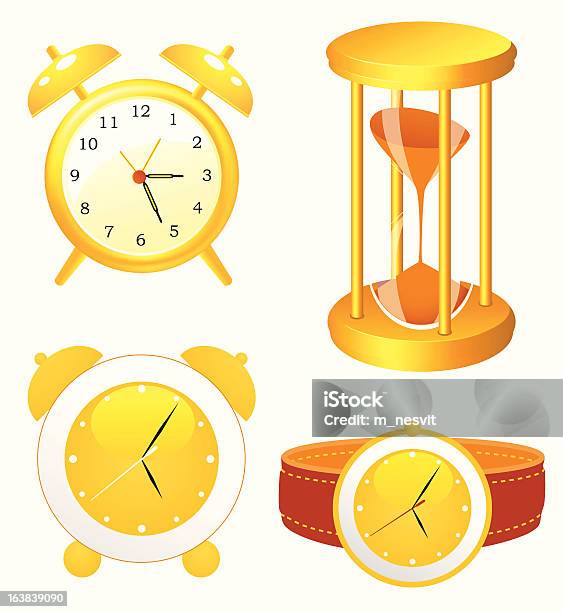 Orologio Collezione - Immagini vettoriali stock e altre immagini di Braccialetto - Braccialetto, Cerchio, Clessidra