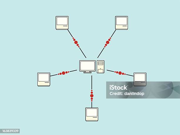 Schéma De Réseau Star Vecteurs libres de droits et plus d'images vectorielles de Topologie - Topologie, Connexion, Réseau informatique