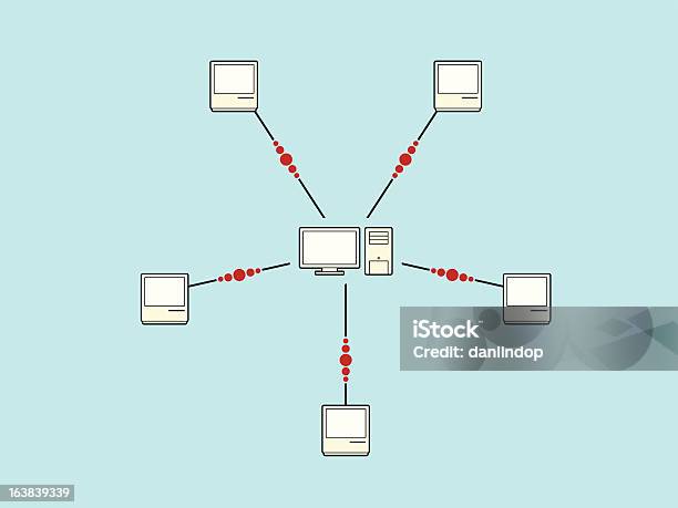 Stelle Di Diagramma Di Rete - Immagini vettoriali stock e altre immagini di Topologia - Topologia, Connessione, Network
