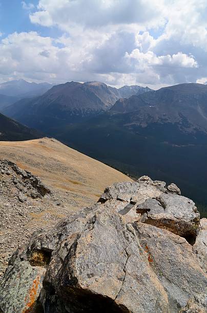 istock Mountain range across the horizon at Rocky Mountain Park 163839835