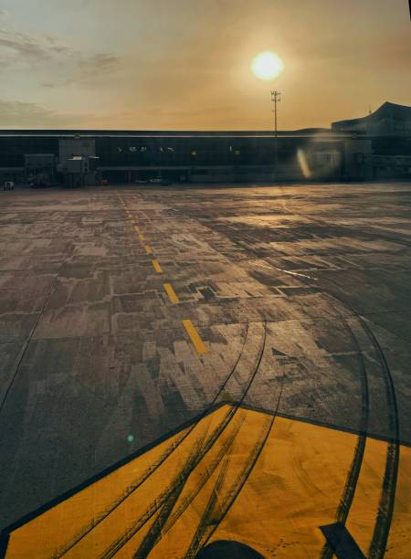 istock Airport terminal on the sunset/sunrise 1638422680