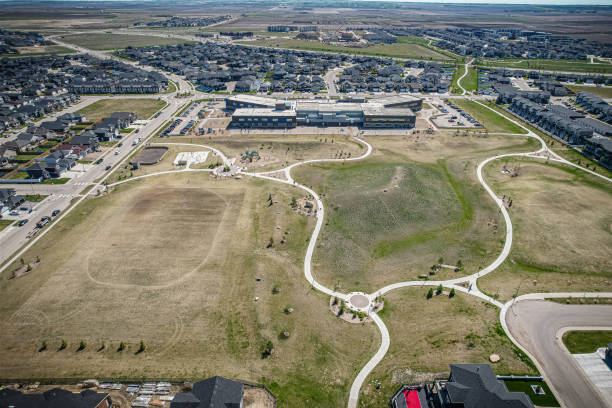 istock Evergreen Aerial in Saskatoon 1638429650