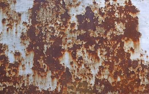 Rust texture. Old peeling paint. Metal surface. Rusty iron.