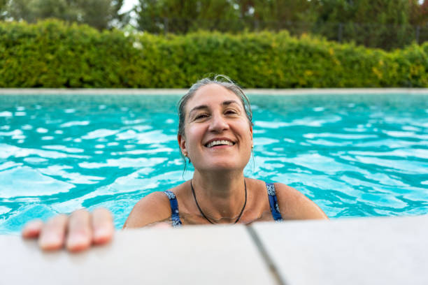 istock A woman in a swimming pool. 1638437482
