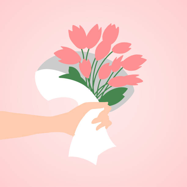 istock boquet of lily flowers flat vector illustration 1638450257