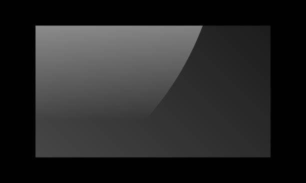 Screen reflection. Glass plate. Window or mirror texture vector illustration on a black background
