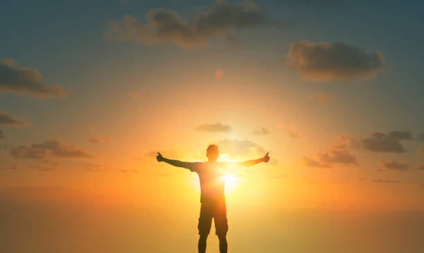 istock Men feeling positive and rejuvenated. 1638506400
