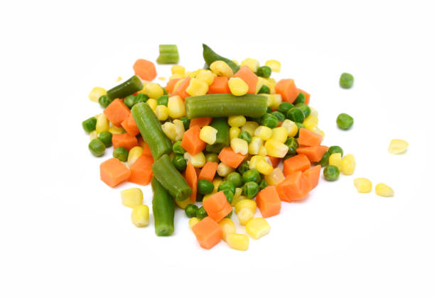 istock Fresh mixed vegetables on white. Golden mix. 1638508022