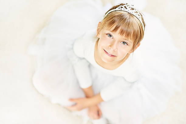 Portrait of a cute little ballerina.