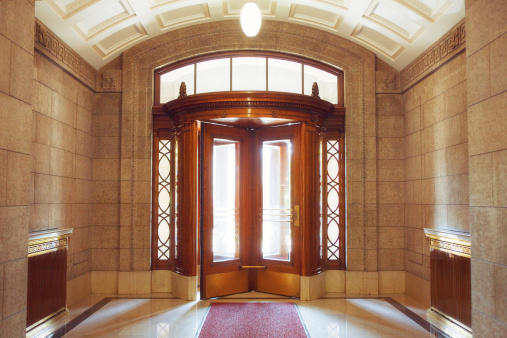 Architectural detail of the Manitoba Legislative Building in Winnipeg, Canada.