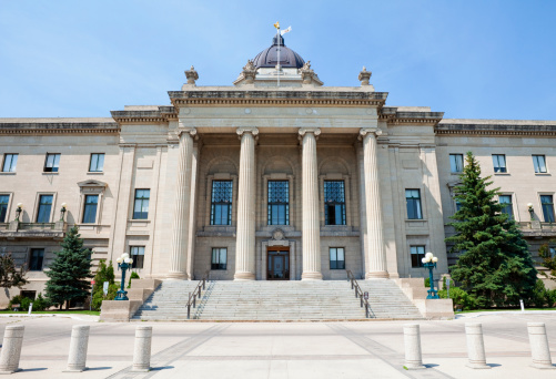 Manitoba Legislative Building in Winnipeg, Canada.