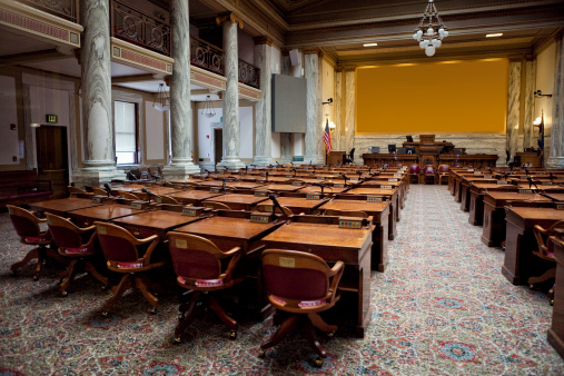 Cámara de representantes de cámara capitolio estatal de Montana photo