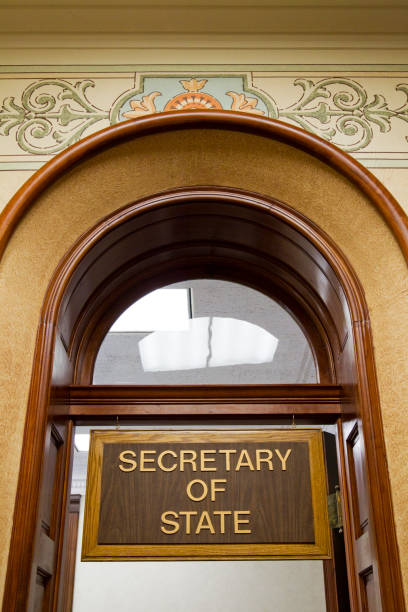 secretary of state "s office wyoming state capitol - secretary of state stock-fotos und bilder