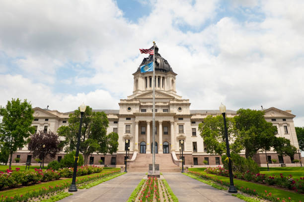 사우스다코다 주 카피톨 미흡함 - south dakota pierre state capitol building usa 뉴스 사진 이미지